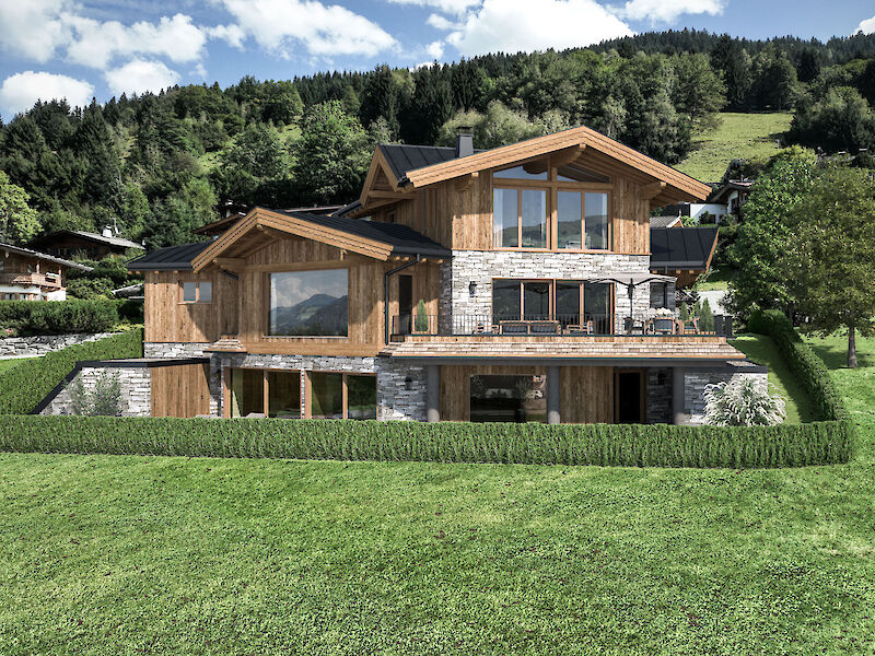 Landhaus - Umbau mit freiem Blick auf die Kitzbüheler Bergwelt in der Kochau